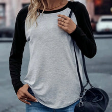 Load image into Gallery viewer, Women's Clothing Tops O-Neck Long Sleeve Thick Office Lady Commuter Autumn Winter Casual Printed All-match T-shirt