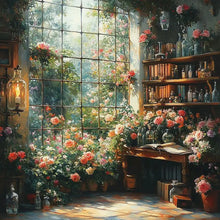 Load image into Gallery viewer, Diamond Painting Landscape Window Kit Full Embroidery Flower Wall Decorative Rhinestone Pictures For Home Decor