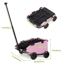 Load image into Gallery viewer, Small Pet Cart 4 Wheels Folding Dog Stroller Lightweight 360° Rotating Trolley Pet Stroller Small Cats Dogs Rolling Cat Carrier