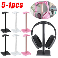 Load image into Gallery viewer, 5-1PCS Universal Headphone Stand Aluminuim Alloy Headset Holder for Gaming Earphone Desktop Headphones Support Holder