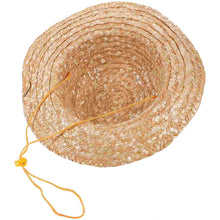 Load image into Gallery viewer, Kids Straw Hat Beach Sun Cap Outdoor Sun Protection Hat Handicraft Hat Summer Party Farmer Costume Hats