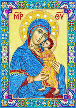 Load image into Gallery viewer, New 5d DIY Diamond Painting Cross Stitch Character Religious Lady, Round Diamond Embroidery Home Decoration 30x40cm