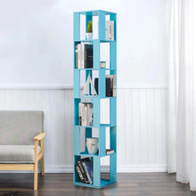 Load image into Gallery viewer, 190cm Rotatable 6 Tier Slim Bookcase Corner Cabinet Shelf Living Room Bedroom BookShelf