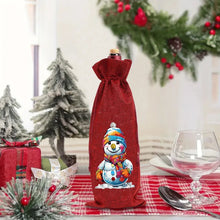 Load image into Gallery viewer, 1 DIY diamond painting set, Christmas-themed canvas wine bag, wine bottle decoration items, holiday gifts