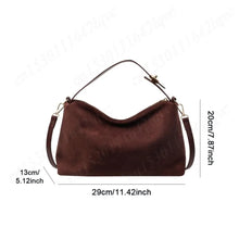 Load image into Gallery viewer, Women Suede Shoulder Bag Crossbody Bag Adjustable Strap Hobo Purse With Inner Pocket Satchel Purse Clutch Purse Zipper Handbag