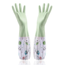 Load image into Gallery viewer, Women's Kitchen Gloves - Durable, Extended Waterproof Rubber Gloves for Dishwashing, Cleaning, Laundry & Household Chores - Comf