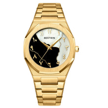 Load image into Gallery viewer, Fashion Watches Men's Watch reloj hombre BESTWIN Creative Dial Gold Shell Face Business watches for men relogios masculino