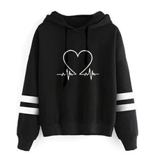 Load image into Gallery viewer, Woman Clothing Versatile Sweatshirts Casual Hoodies Comfortable Pullovers Slim Fit Soft Striped Lazy Style Jogging Daily Women's