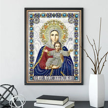 Load image into Gallery viewer, New 5d DIY Diamond Painting Cross Stitch Character Religious Lady, Round Diamond Embroidery Home Decoration 30x40cm