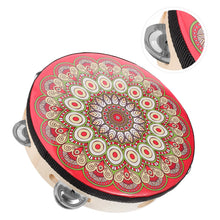 Load image into Gallery viewer, Single Row Hand Drum Tambourine Musical Instrument Adult Percussion Drums Professional Stage Dance Steel Wood Bohemian Kids