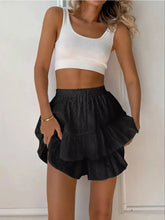 Load image into Gallery viewer, The new women's clothing in summer is a solid color high-waisted lace design sexy cake skirt skirt