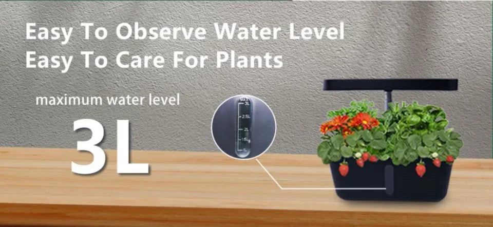 Plant Hydroponic Machine with Lifting Rod Planting Vegetables Intelligent Flowerpot Household LED Lights Hydroponic System