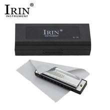 Load image into Gallery viewer, IRIN 10 Holes G Key 20 Tone Harmonica Colorful Blues Harmonica Woodwind Instrument Suitable for Beginners Teaching Playing Gift