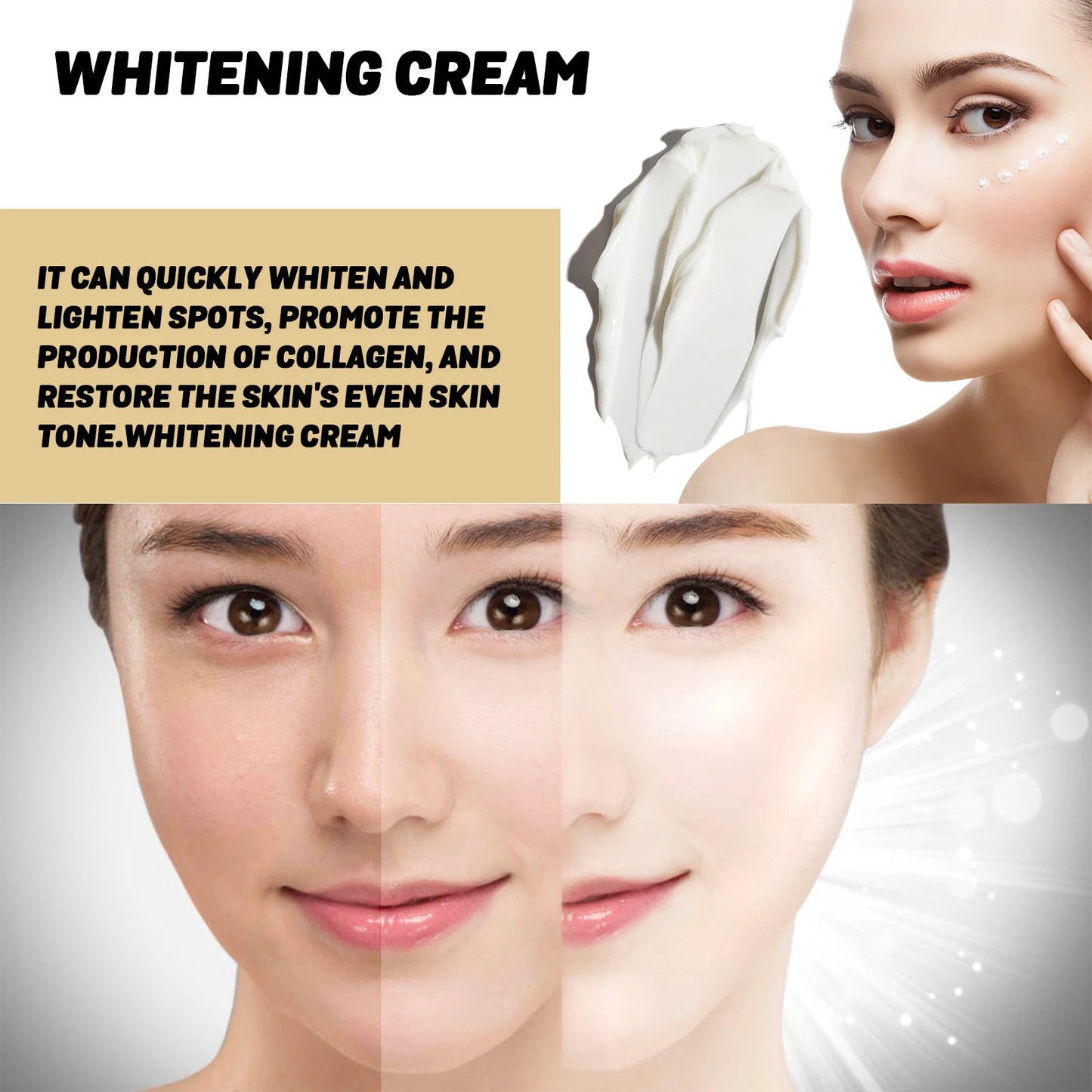 OUHOE Brightening Cream for Spot Whitening, Tender Skin, Refreshing Moisturizing, Brightening Skin, Facial and Body Cream