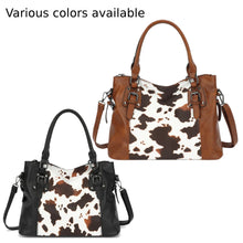 Load image into Gallery viewer, Purses Tote Bag For Women, Handbags PU Leather Large Shoulder Bag, Cow Pattern Work Bags With Multi-Pockets, Designer Hobo Satc