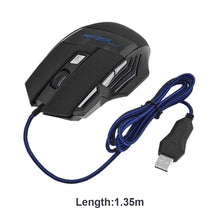 Load image into Gallery viewer, Wired Gaming Mouse 7 Button Backlit 5500 DPI Adjustable Black Wired Optical Computer Gaming Mice for PC Gamer Computer Desktop
