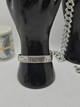 Load image into Gallery viewer, Native American Navajo Stamped Cuff Bracelet Sterling Silver Story Tribal Art 8"