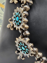 Load image into Gallery viewer, Vintage Native American Sterling Silver Jewelry with Turquoise Inlay 925 Silver