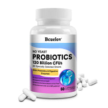 Load image into Gallery viewer, Bcuelov Probiotics 120 Billion CFU - 36 Strains with Prebiotics & Digestive Enzymes for Intestinal Digestion and Immune Support