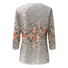 Load image into Gallery viewer, Women's Clothing T-shirt Fashion Casual Round Neck 3/4 Sleeve Loose Printed T-shirt Ladies Top Louse Beautiful Girls T-shirt