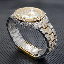 Load image into Gallery viewer, New Luxury Watches For Men High End Steel Bracelet Square Crystal Quartz Watch Hip Hop Chronograph Waterproof Man Clock Hot Sale