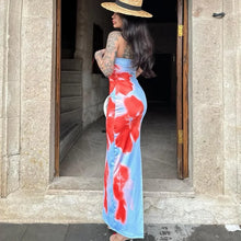 Load image into Gallery viewer, Women's Dresses Summer New Streetwear Fashion Print Casual Slim Dress Sexy Off Shoulder Elegant Female Club Party Dress Clothing
