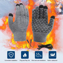 Load image into Gallery viewer, Electric Heated Gloves Winter Warm Gloves USB Touch Screen Gloves Motorcycle Snowboard Cycling Hand Warmer for Driving Skiing