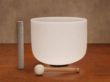 Load image into Gallery viewer, 8 Inch 432hz Singing Bowl with 2 Sticks Chakra Quartz Sound Bowls Yoga Meditation Instruments Nepal Crystal Bowls Sound Healing