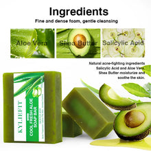 Load image into Gallery viewer, KYLIEFIT Cool Fresh Aloe Vera Soap Bar for All Skin Types, Reduce Spots, Oil Control, Deep Clean, 150g/ 7 oz