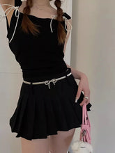 Load image into Gallery viewer, Bow Belt For Women Elastic Waistband With A Slimming Effect Suitable For Skirts And Suits Simple Metal Belt