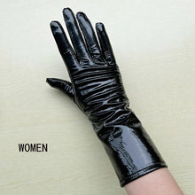 Load image into Gallery viewer, Long Gloves For Women Spring Winter Male Patent Leather Fashion Catwalk Motorcycle Riding Luvas Brilliant Warm Arm Warmer Gants