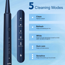 Load image into Gallery viewer, SEJOY Oral Cleaning Personal Sonic Electric Toothbrush Care Appliances IPX7 5 Modes Smart Rechargeable Automatic Toothbrush