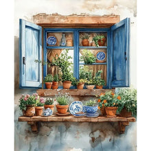 Load image into Gallery viewer, Diamond Painting Landscape Window Kit Full Embroidery Flower Wall Decorative Rhinestone Pictures For Home Decor