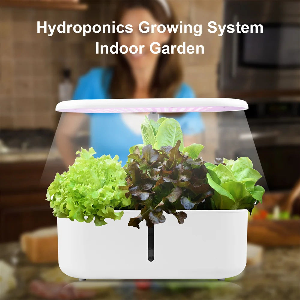 Plant Hydroponics System Growing Indoor Garden LED Light Smart Planting Machine Self Watering Indoor Home Gardening Planter
