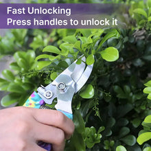 Load image into Gallery viewer, Garden Tools Set Garden Planting Floral Print Ergonomic Handle Trowel Rake Weeder Pruner Shears Sprayer Garden Printing Tool Set
