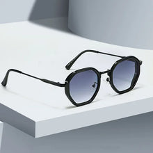 Load image into Gallery viewer, 2025 New Vintage Sunglasses for Women Modern Fashionable Octagonal Glasses with Black Lenses Golden Edging Sun Glasses UV400