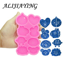 Load image into Gallery viewer, Shiny Cartoon Bear Head Resin Molds Crafts Art Diy Silicone Mold Crafting Epoxy, Cake Fondant Chocolate Molds DY1116