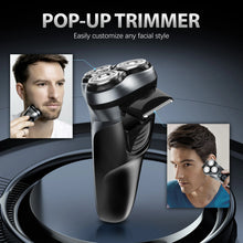 Load image into Gallery viewer, Sejoy 5W Electric Rotary Shavers for men 2 in 1 Razor Rechargeable Hair Trimmer 3D Floating Blade Washable Shaving Beard Machine