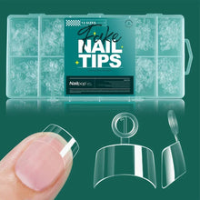 Load image into Gallery viewer, NAILPOP Soft Gel Nail Tips 600PCS Pre-Buff Full Cover Coffin Almond Oval Shaped Nail Extenison Tips Half Matte Gel X Fake Nails