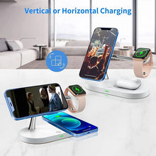 Load image into Gallery viewer, 3 in 1 Magnetic Wireless Charger For iPhone 15 14 13 12 Pro Max / Apple Watch 9 8 7 6 5 /Airpods Pro 2 3 Fast Charging Station
