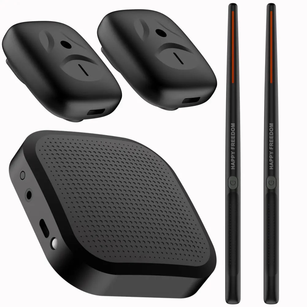 Electric Air Drumsticks Portable Air Drum with Drumsticks Professional Smart Electronic Drum Set for Beginners Children Adults