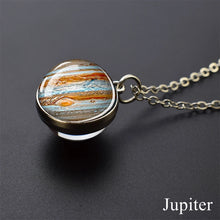 Load image into Gallery viewer, Solar System Planet Necklace Moon Earth Jupiter Neptune Mars Venus Mercury Glass Ball Pendant Necklace Fashion Christmas Gift