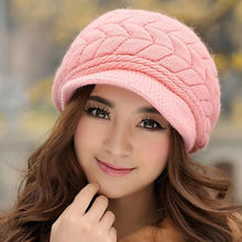 Load image into Gallery viewer, Winter Women Hat Wide Brim Keep Warm Cap Knitted Hats Female Soft High Elastic Warm Caps Beanies Girl Cap Solid Color 2023 New