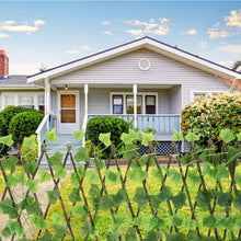 Load image into Gallery viewer, Garden Screening Expanding Trellis Artificial Leaf Privacy Fence Faux Plants Ivy Fence Artificial Faux Ivy Leaves Wooden Fence