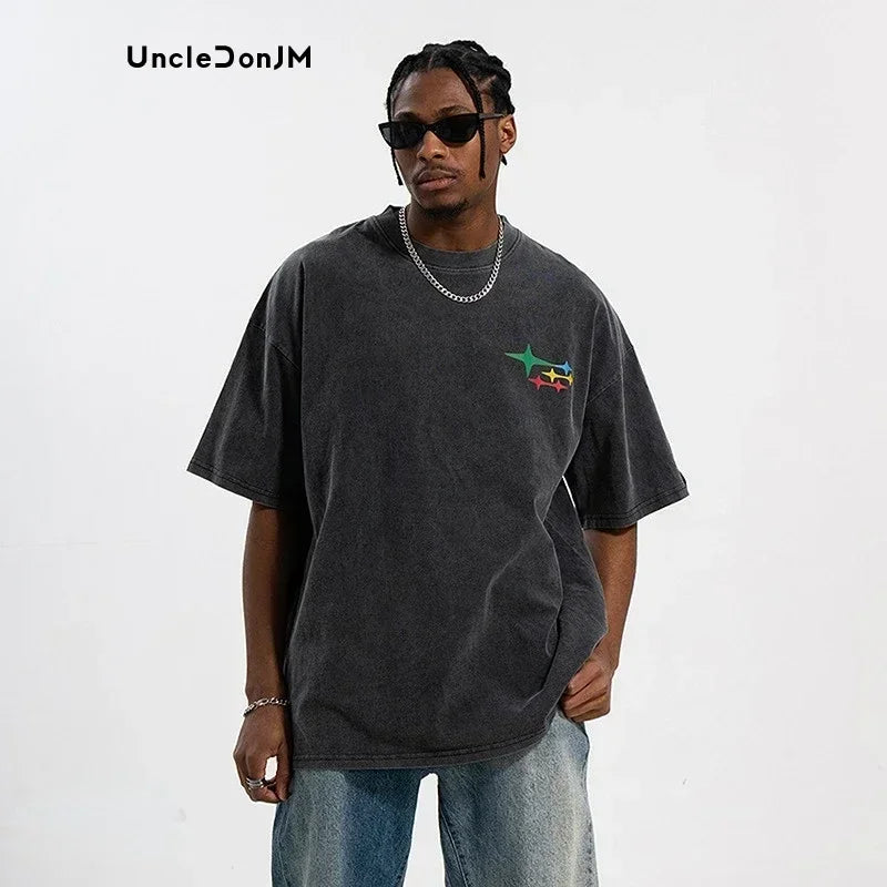 Graphic T Shirt Men Street Wear Couple T-shirt Harajuku Vintage T Shirt 2023 Summer Oversized T Shirt Y2k Clothes