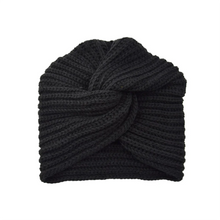 Load image into Gallery viewer, Women's Knitted Turban Hat Bohemia Cashmere Cross Wrap Head Lndian Wool Bonnet Turbante Cap