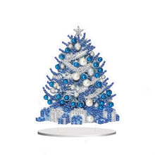 Load image into Gallery viewer, 5D DIY diamond painting set-handmade acrylic round Diamond Christmas tree crafts-floral theme desktop decoration