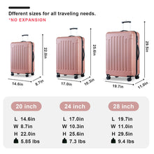 Load image into Gallery viewer, ZHUISHU Luggage 3 Piece Sets with Spinner Wheels ABS+PC Lightweight Travel Luggage Bags Sets for Holidays