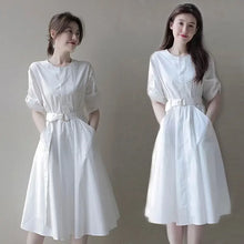 Load image into Gallery viewer, Women's Dress White Clothing Midi Formal Occasion Female Dresses 2024 Outfits Luxury Chic and Elegant Pretty Fashion Y2k Loose X