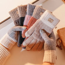 Load image into Gallery viewer, Women Men Warm Winter Touch Screen Gloves Stretch Knit Mittens Wool Full Finger Guantes Female Crochet Glove